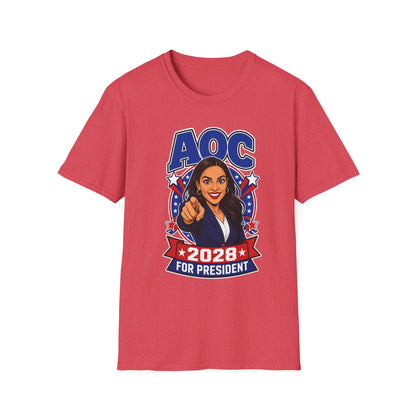 Alexandria Ocasio-Cortez 2028 AOC For President Campaign T-Shirt
