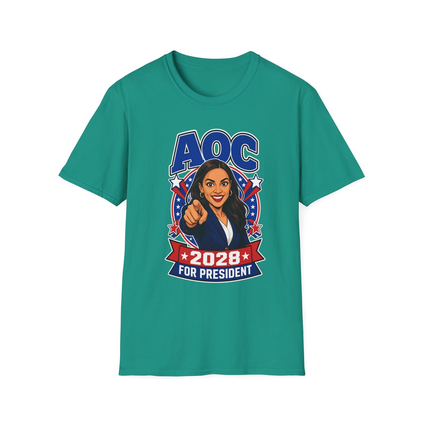 Alexandria Ocasio-Cortez 2028 AOC For President Campaign T-Shirt