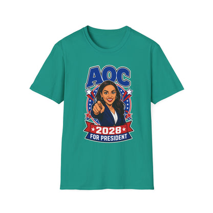 Alexandria Ocasio-Cortez 2028 AOC For President Campaign T-Shirt