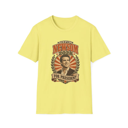 Gavin Newsom 2028 For President Vintage Campaign T-Shirt